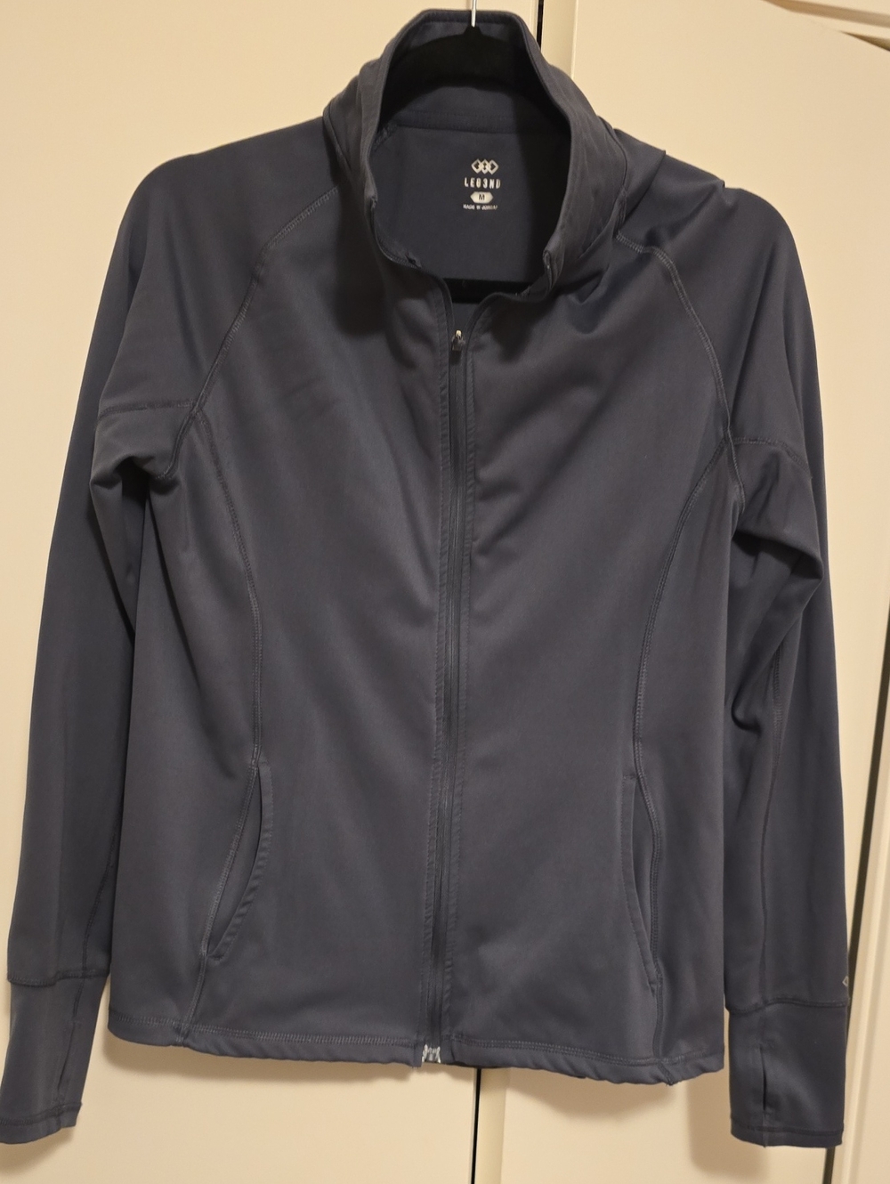 Full-Zip Women's Jacket in Dark Gray Sz M Leg3nds